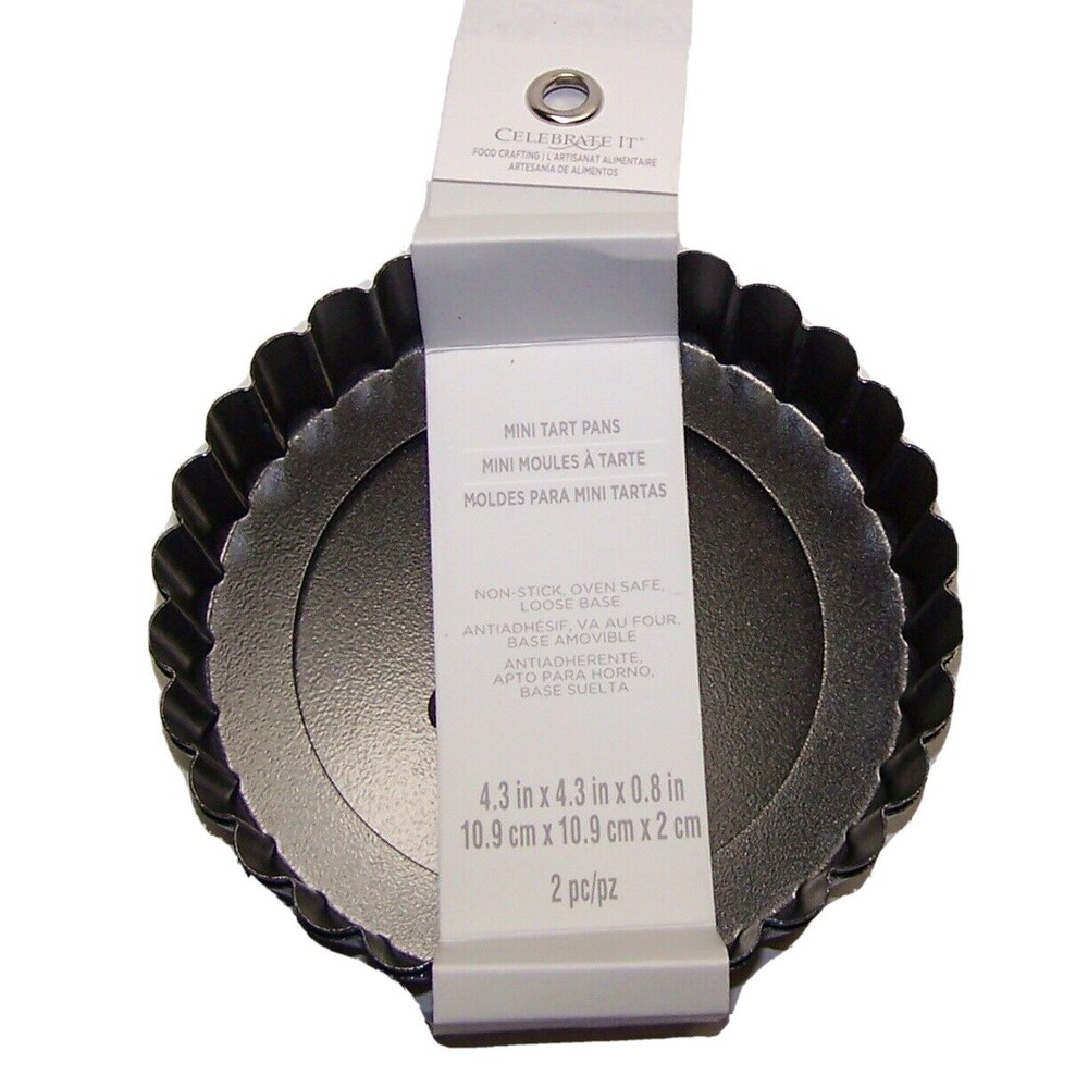 8 Quiche Tart Pans with removable bottom Mini Pans 4.3 inches New